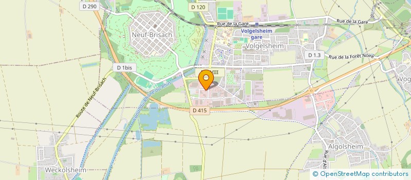 localisation de l'entreprise SARL CONTROLE TECHNIQUE DU RHIN à VOLGELSHEIM