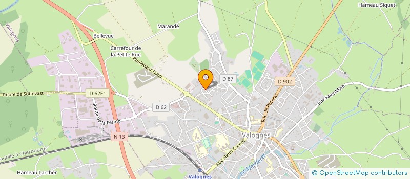 localisation de l'entreprise SARL CONTROLE TECHNIQUE VALOGNAIS  VALOGNES