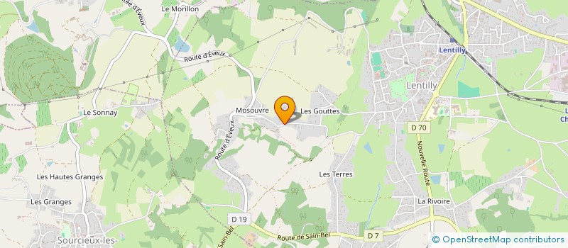 localisation de l'entreprise SARL COQUARD ET FILS ESPACES VERTS  LENTILLY