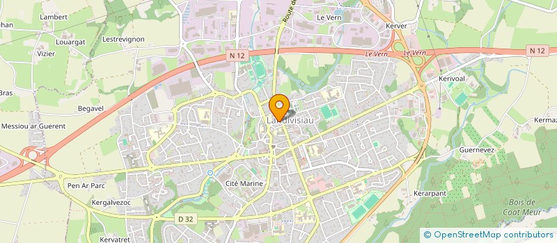 localisation de l'entreprise SARL CORBET DAVID  LANDIVISIAU