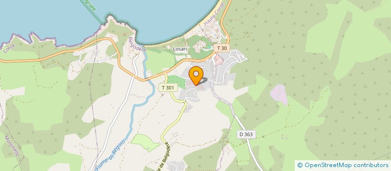 localisation de l'entreprise SARL CORSE ENVIRONNEMENT TRAVAUX à COSTA
