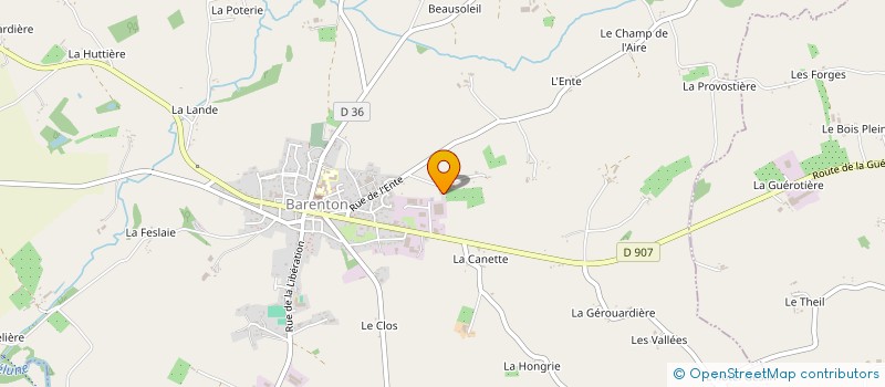 localisation de l'entreprise SARL CORVAISIER FORGET à DOMFRONT EN POIRAIE