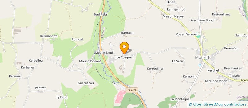localisation de l'entreprise SARL COSQUER - LE DU à MOTREFF
