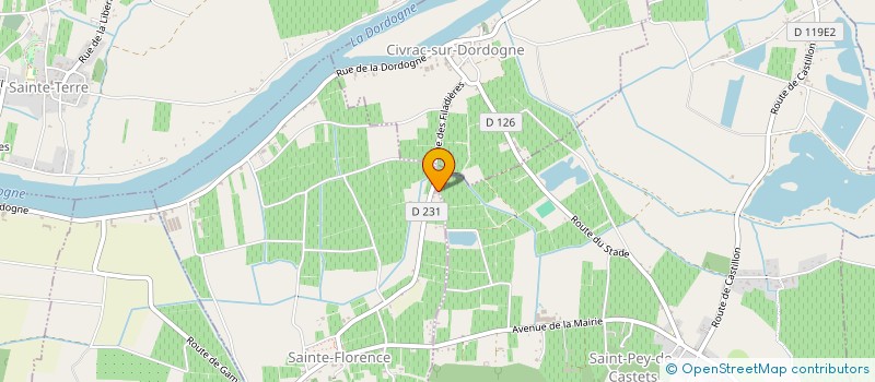 localisation de l'entreprise SARL COTES DE CASTILLON TRAITEUR  SAINTE-FLORENCE