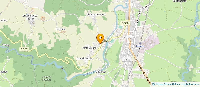 localisation de l'entreprise SARL COUHERT ET FILS à ARLANC