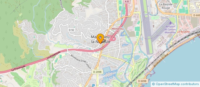 localisation de l'entreprise SARL COULOMB  MANDELIEU-LA-NAPOULE