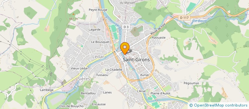 localisation de l'entreprise SARL COUP D'ECLAT  SAINT-GIRONS