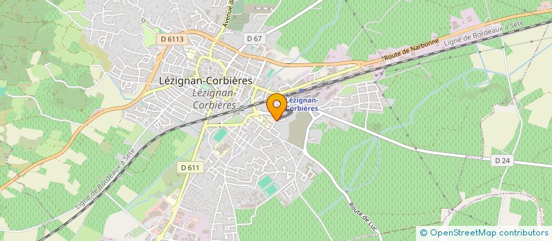 localisation de l'entreprise SARL COURBIERE à LEZIGNAN-CORBIERES
