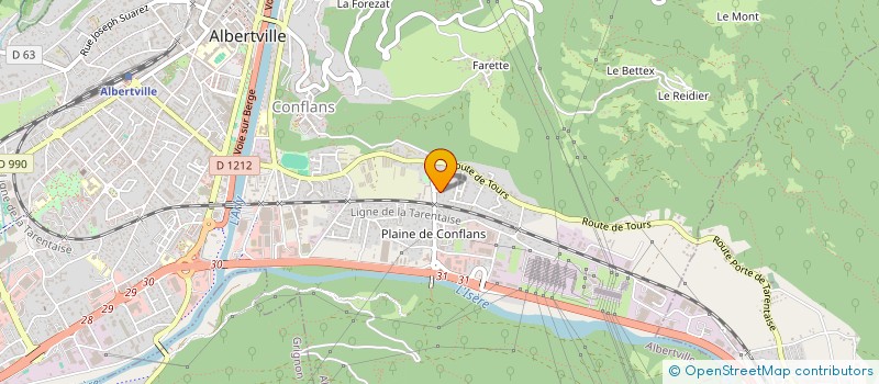 localisation de l'entreprise SARL COURCHEVEL CEYLAN  ALBERTVILLE