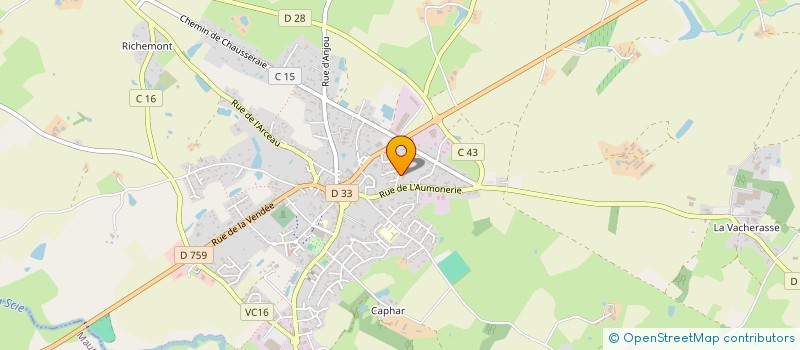 localisation de l'entreprise SARL COURILLEAU DISTRIBUTION à NUEIL-LES-AUBIERS