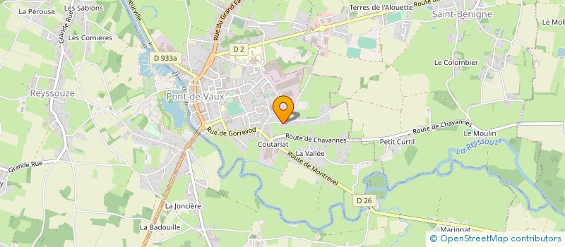 localisation de l'entreprise SARL COUTURIER à PONT-DE-VAUX