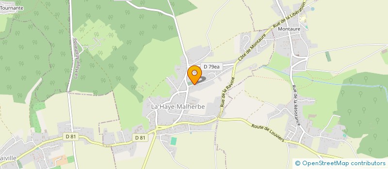 localisation de l'entreprise SARL COUVERTURE CROUIN-FERANDEAU  LA HAYE-MALHERBE