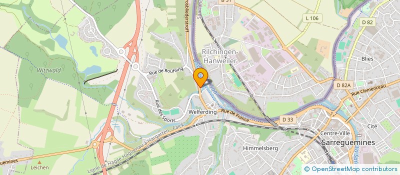 localisation de l'entreprise SARL COUVERTURE HUWIG  SARREGUEMINES