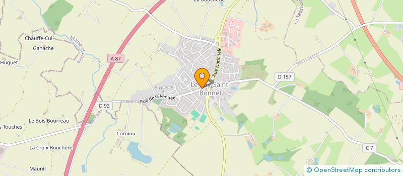 localisation de l'entreprise SARL COUVERTURE POIRIER à CHOLET