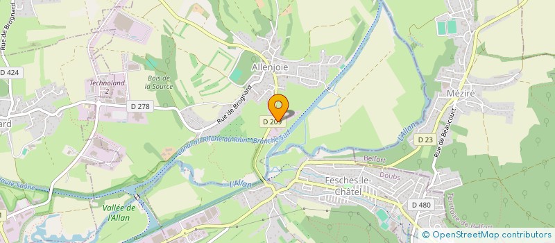 localisation de l'entreprise SARL COUVERTURE ZINGUERIE DE L EST à ALLENJOIE