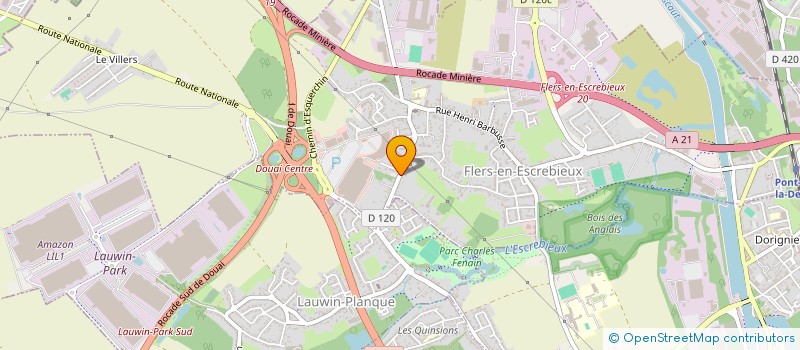 localisation de l'entreprise SARL COUVREUR  FLERS-EN-ESCREBIEUX