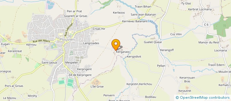 localisation de l'entreprise SARL COZIAN à PLOUVIEN