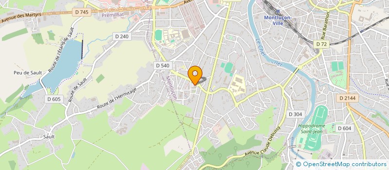 localisation de l'entreprise SARL COZIEN à MONTLUCON