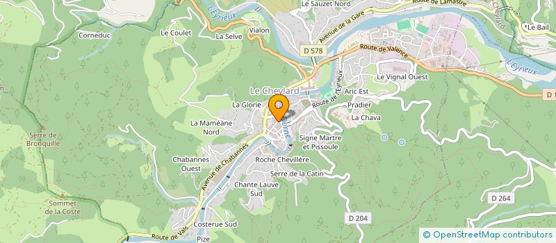 localisation de l'entreprise SARL CREA'TIF à LE CHEYLARD