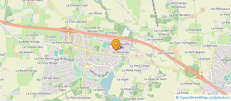 localisation de l'entreprise SARL CREANET35 - PRODYS  SAINT-GILLES