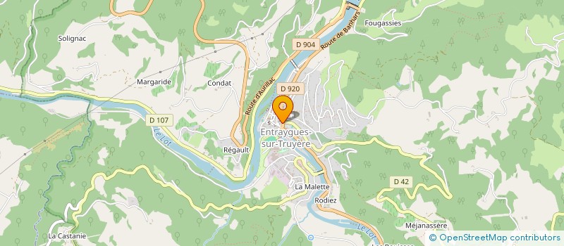 localisation de l'entreprise SARL CREATIF'S à ENTRAYGUES-SUR-TRUYERE