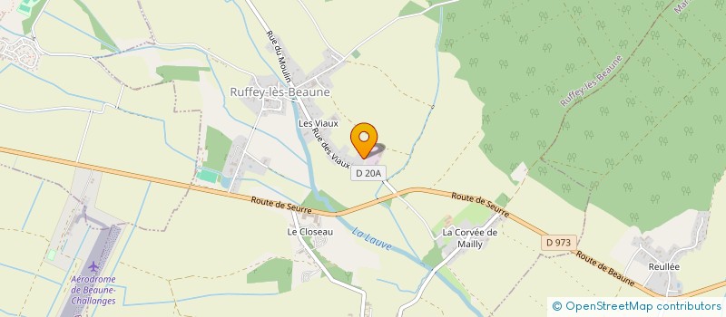 localisation de l'entreprise SARL CRETIN SYLVAIN  RUFFEY-LES-BEAUNE