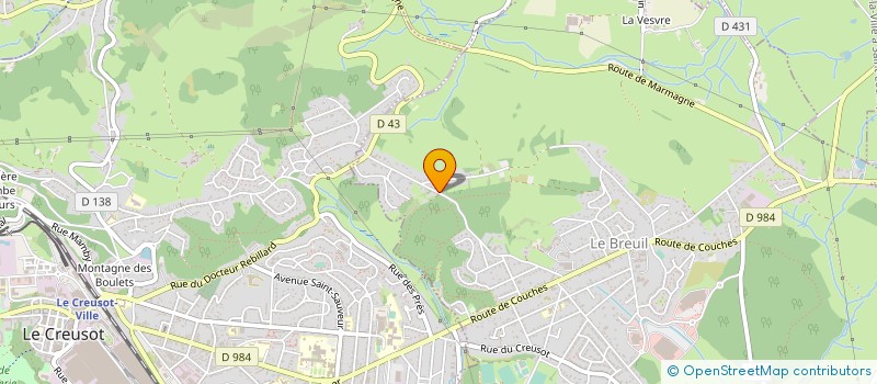 localisation de l'entreprise SARL CREUSOT-ELECTRICITE à LE BREUIL