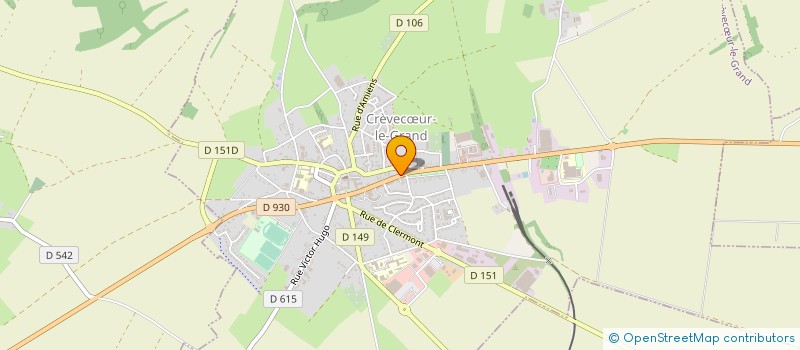 localisation de l'entreprise SARL CREVECOEUR PIECES AUTOMOBILES SERVICES  CREVECUR-LE-GRAND