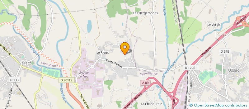 localisation de l'entreprise SARL CRISANY à SAINT-VIANCE
