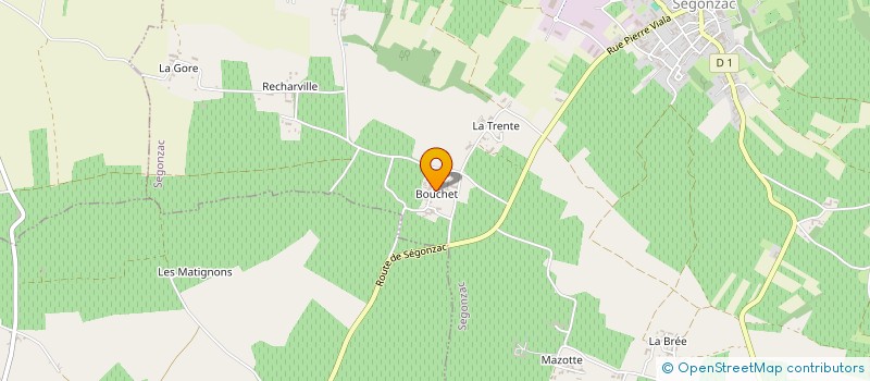 localisation de l'entreprise SARL CROIX MARON à SEGONZAC