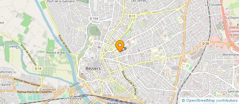 localisation de l'entreprise SARL CROS MARTINE à BEZIERS