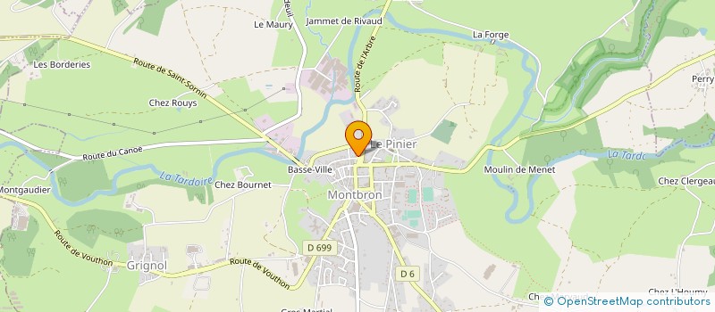 localisation de l'entreprise SARL CTRE AMBULANCIER PAYS HERBRETAIS à MONTBRON