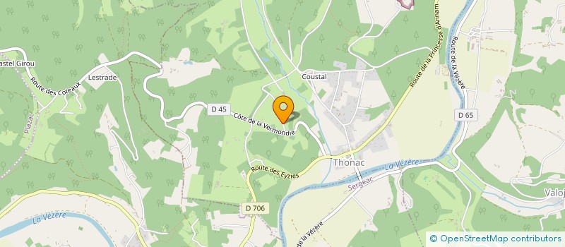 localisation de l'entreprise SARL CULINE  THONAC