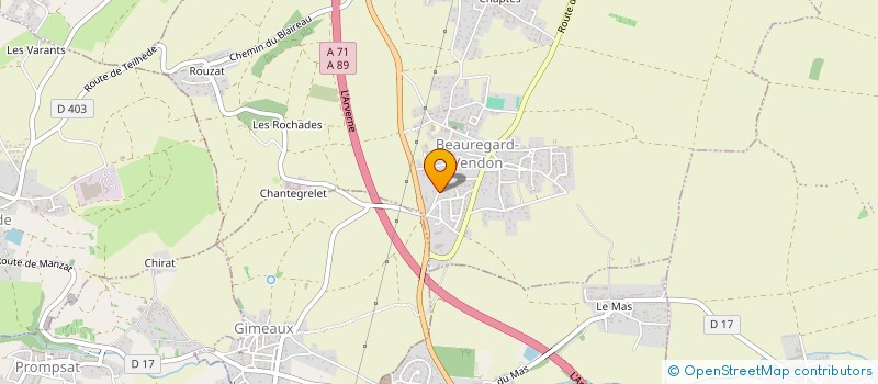 localisation de l'entreprise SARL CVPE  BEAUREGARD-VENDON