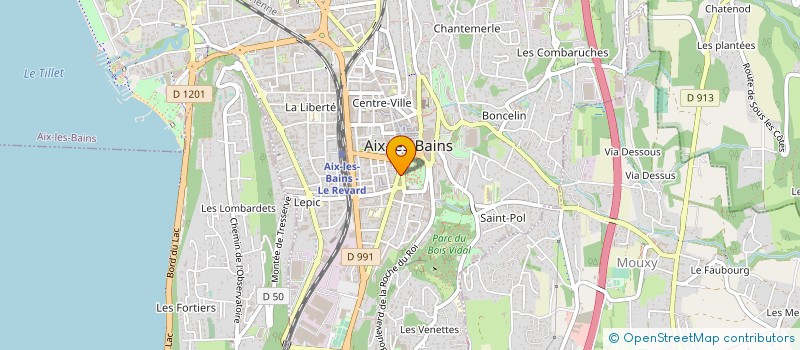 localisation de l'entreprise SARL CYBELE COIFFURE à AIX-LES-BAINS