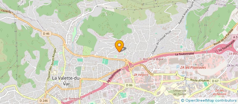 localisation de l'entreprise SARL D ARCHITECTURE A CRIADO  LA VALETTE-DU-VAR