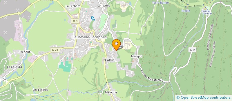 localisation de l'entreprise SARL D EXPL HOTEL DES COLS  PLATEAU D'HAUTEVILLE