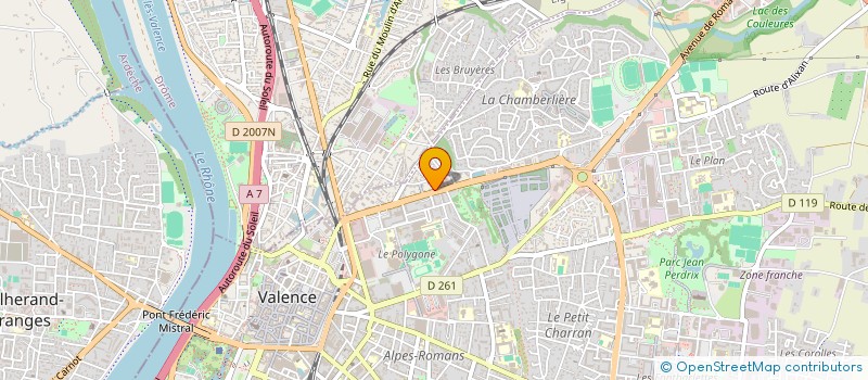 localisation de l'entreprise SARL D'EXPLOITATION CARROSSERIE CHABANNE à VALENCE