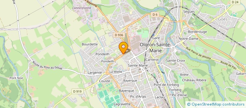 localisation de l'entreprise SARL D'EXPLOITATION DES ETS BACQUE à OLORON-SAINTE-MARIE