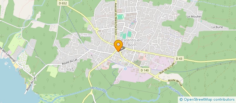 localisation de l'entreprise SARL D EXPLOITATION DES ETS LALUQUE  PARENTIS-EN-BORN