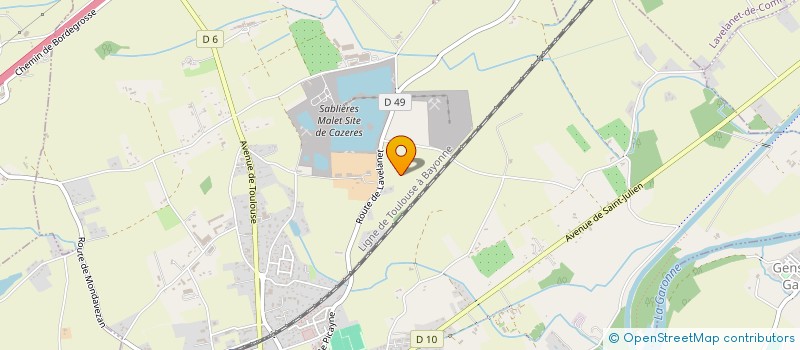 localisation de l'entreprise SARL D'EXPLOITATION DES ETS SENTENAC à SAINT-JULIEN-SUR-GARONNE