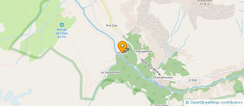 localisation de l'entreprise SARL D.M.G.P  LES DEUX ALPES