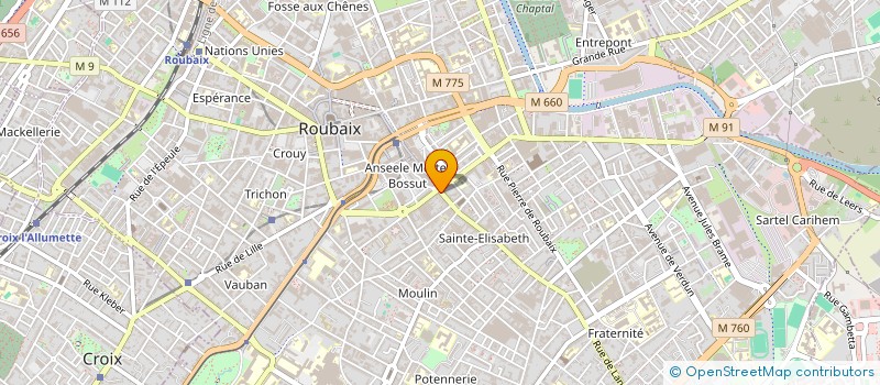 localisation de l'entreprise SARL D.O.K.  ROUBAIX