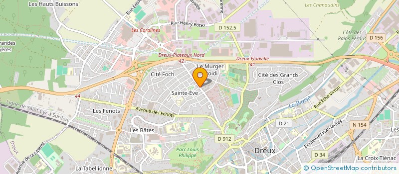 localisation de l'entreprise SARL D.P.C. DEPANNAGE PLOMBERIE CHAUF à DREUX