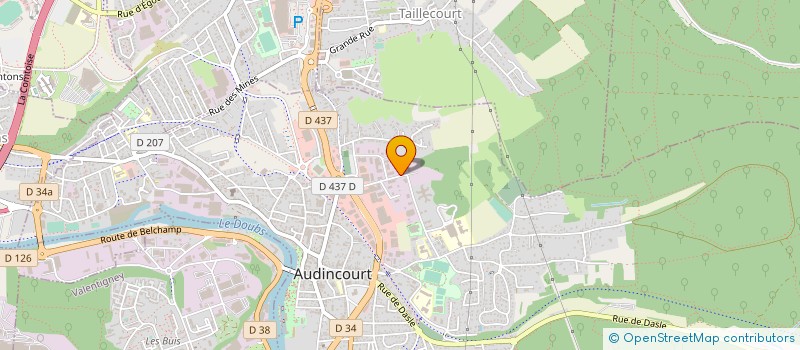 localisation de l'entreprise SARL D P L S  AUDINCOURT