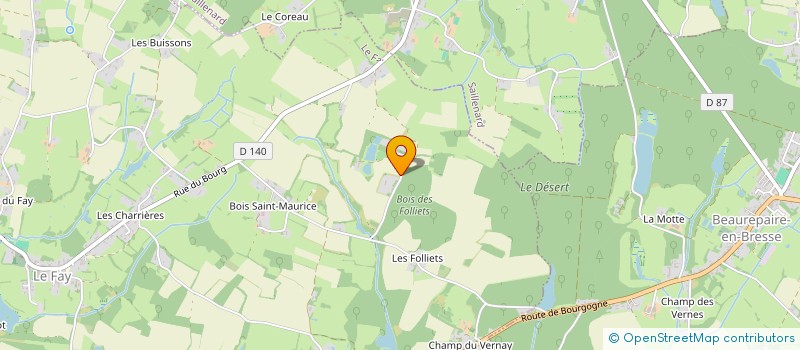 localisation de l'entreprise SARL DABET à BEAUREPAIRE-EN-BRESSE