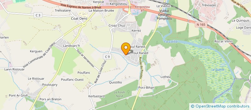 localisation de l'entreprise SARL DAGNAUD  QUIMPERLE