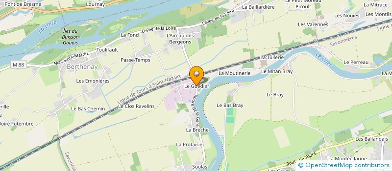 localisation de l'entreprise SARL DANIEL BELLET  SAVONNIERES