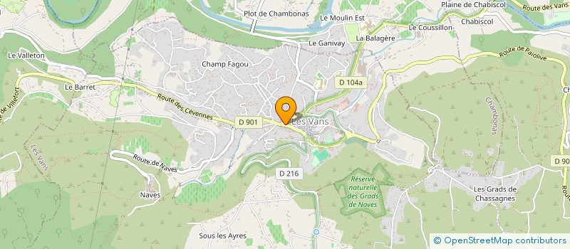 localisation de l'entreprise SARL DANTORIE à LES VANS