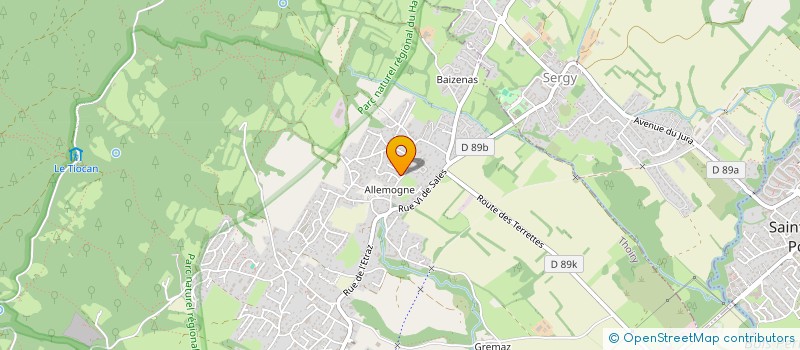 localisation de l'entreprise SARL DAVID 1817  THOIRY